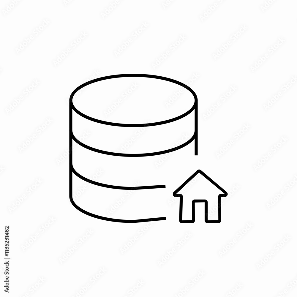 sql data base local home icon sign vector sql data base local home icon sign vector