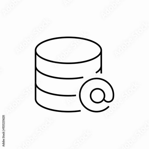 sql data base mail icon sign vector