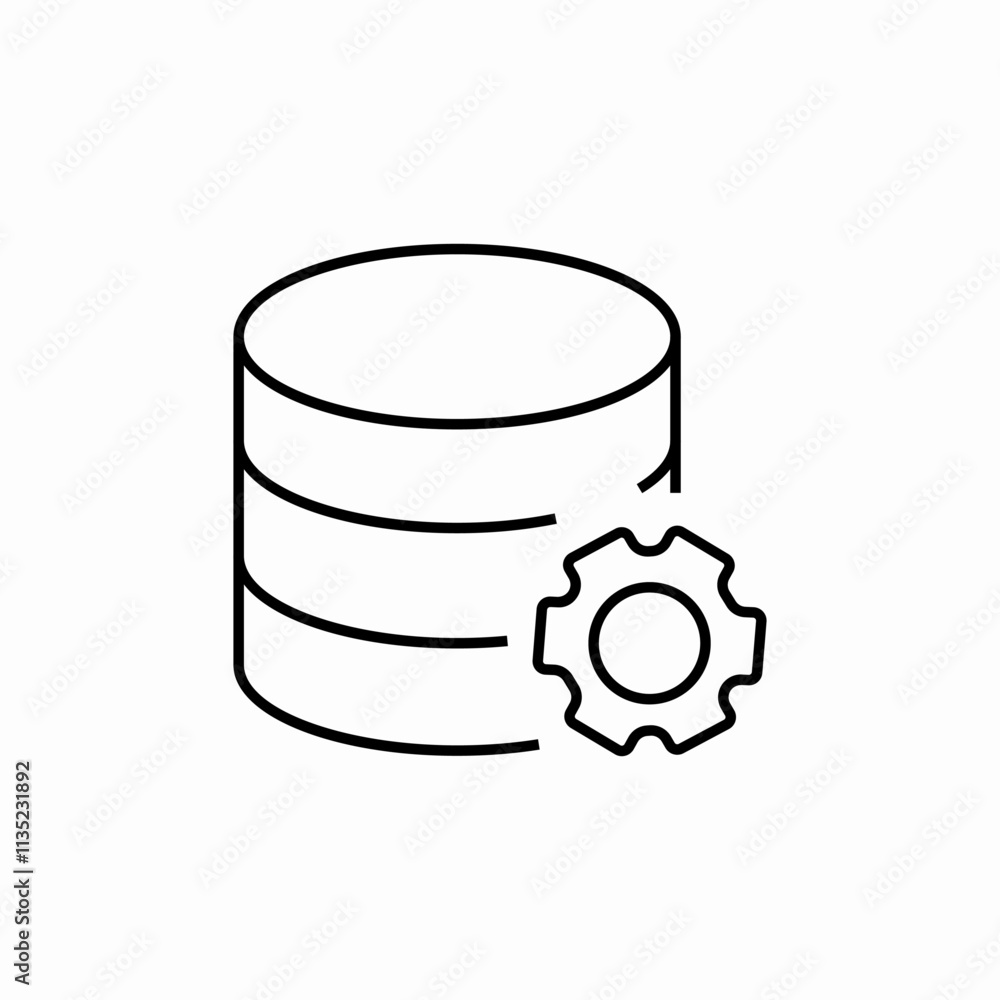 sql data base settings icon sign vector sql data base settings icon sign vector