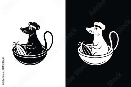 Ratatouille icon vector on White Background ,Vector Art Illustration on white background.