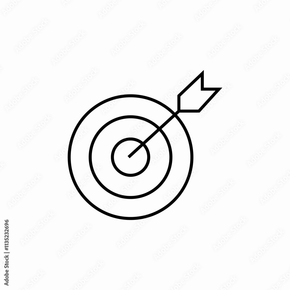 targeting shoot goal icon sign vector