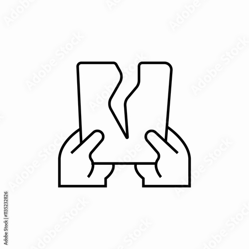 tear file icon sign vector