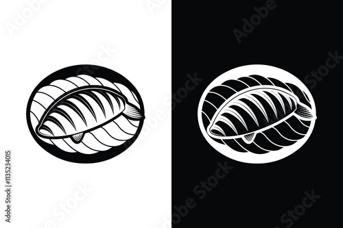 Sashimi  icon vector on White Background ,Vector Art Illustration on white background.