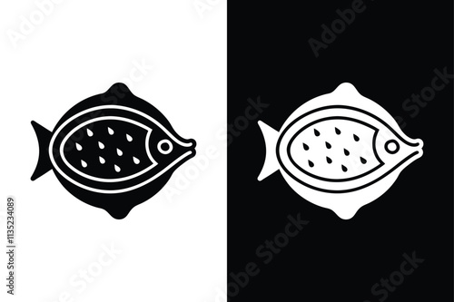 Sashimi  icon vector on White Background ,Vector Art Illustration on white background.