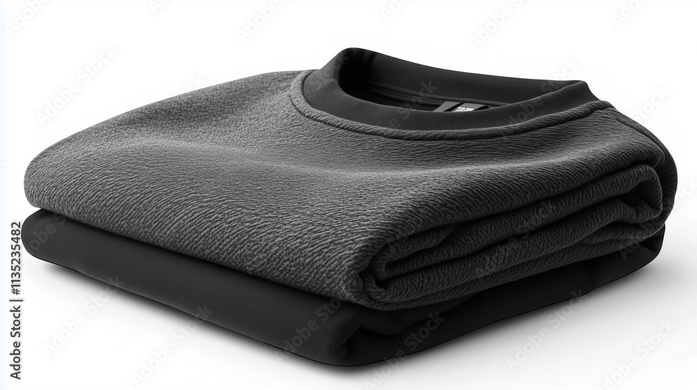 A neatly folded T-shirt with visible fabric texture. A neatly folded T-shirt with visible fabric texture.