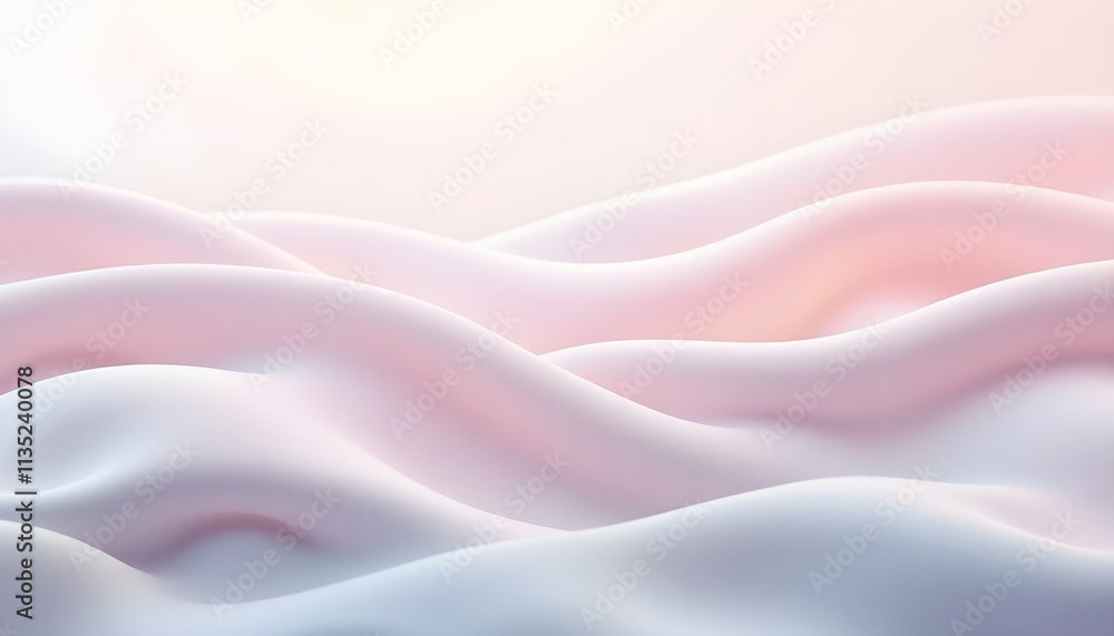 Obraz premium Pink smooth flowing waves 