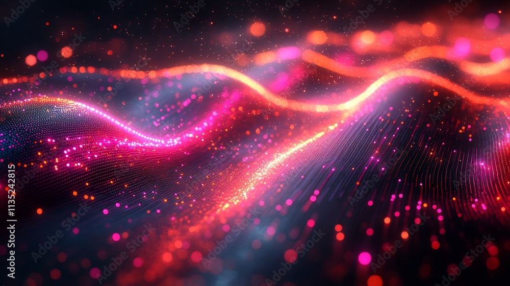 Digital data flow grids translucent lines dots interactive neon highlights suitable for modern health chart overlays Digital data flow grids translucent lines dots interactive neon highlights suitable for modern health chart overlays