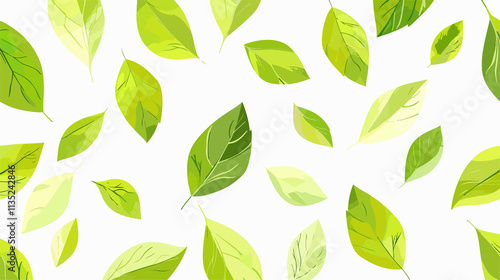 Seamless Leaves Pattern Vector Illustration