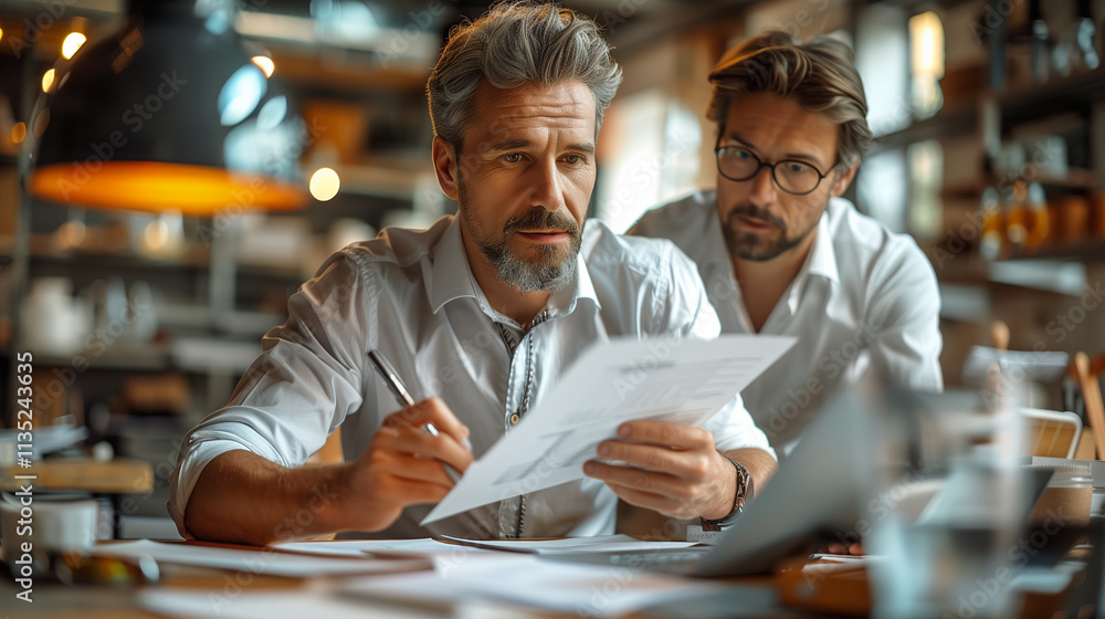 Businessmen consulting and work together Businessmen consulting and work together
