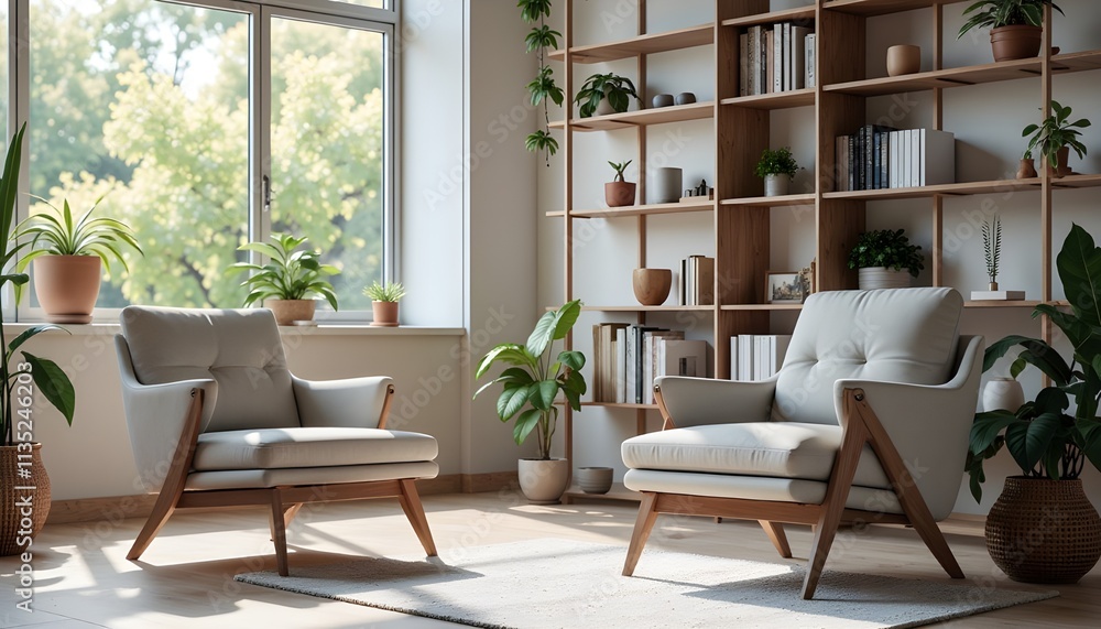 Fototapeta premium luxurious and comfortable modern living room