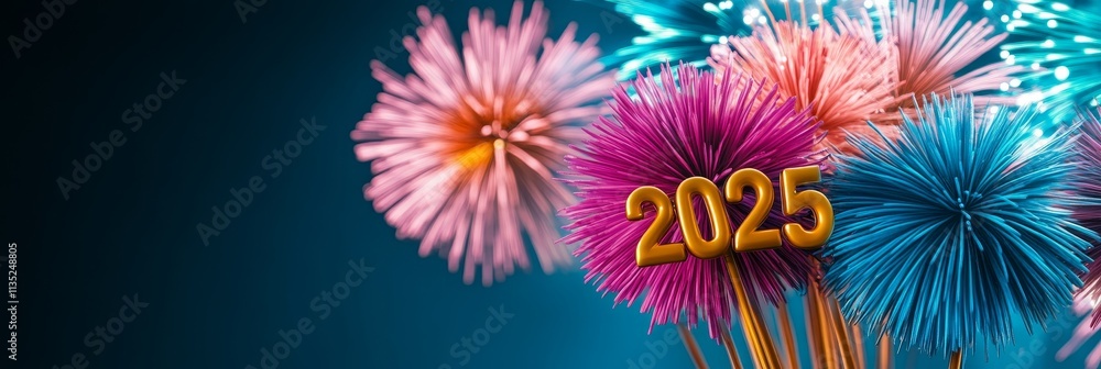 Festive 2025 New Year Celebration - Sparkling fireworks, vibrant colors, joyful celebration, new beginnings, future hopes. Festive 2025 New Year Celebration - Sparkling fireworks, vibrant colors, joyful celebration, new beginnings, future hopes.
