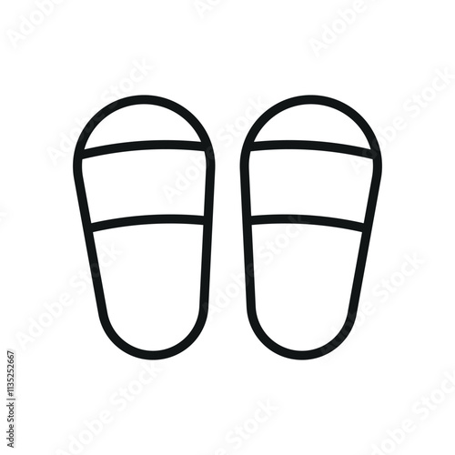 Slippers bedroom icon vector basic design