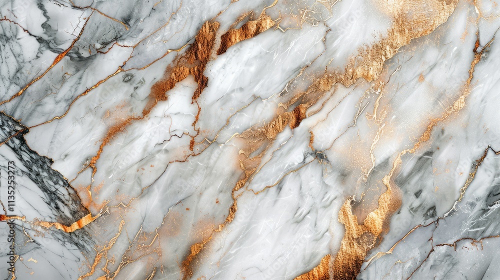 Elegant marble texture featuring gold veins on a white and gray background. Elegant marble texture featuring gold veins on a white and gray background.