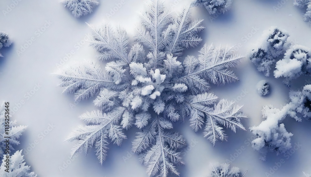 top view snow Fractals Dazzling Geometric Shapes top view snow Fractals Dazzling Geometric Shapes