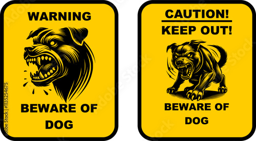 beware of dog, sign of danger.