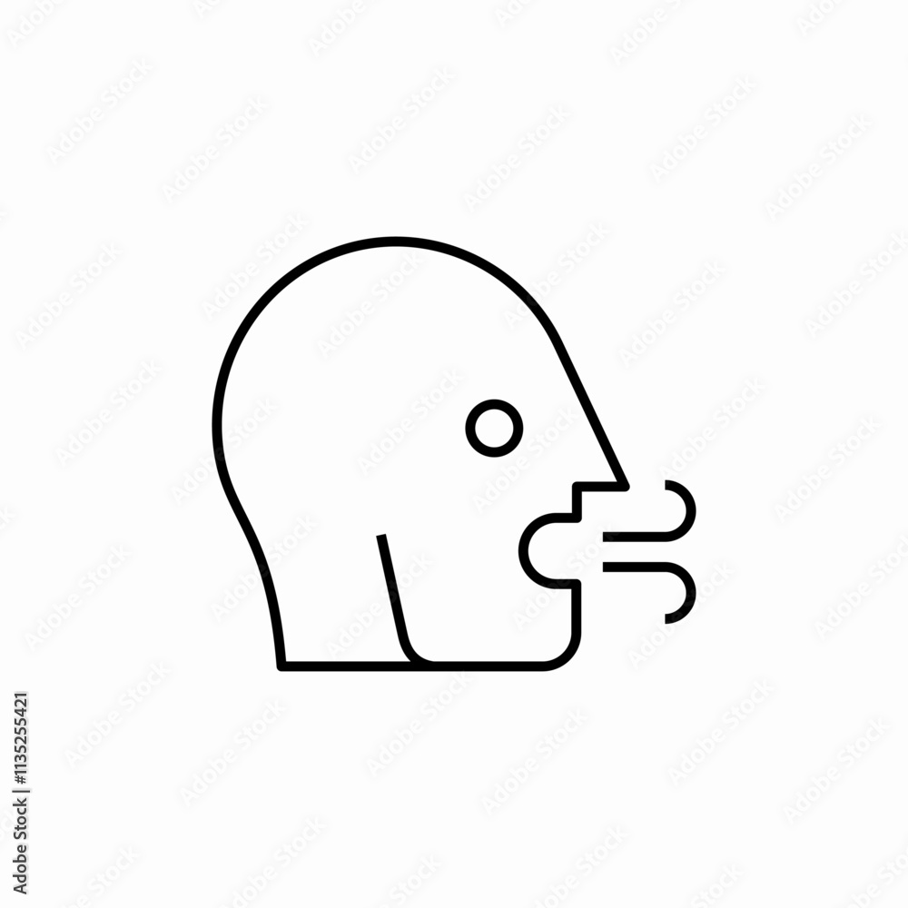 bad breath icon sign vector bad breath icon sign vector