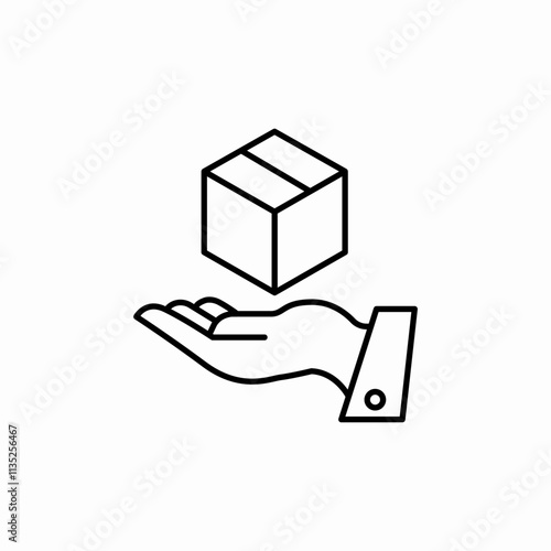 delivery insurance icon sign vector