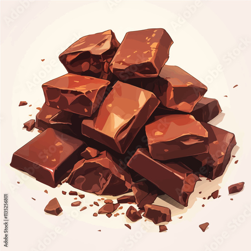 Chocolate illustration, motion graphics in vector format