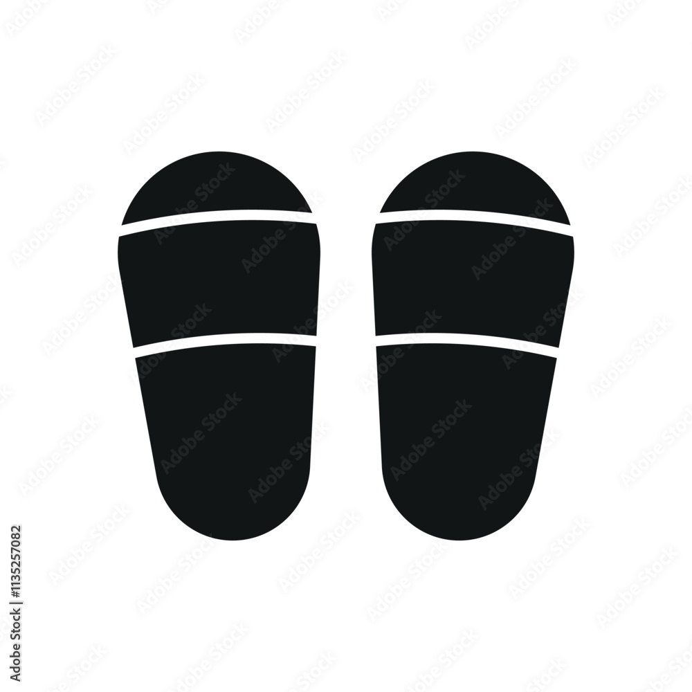 Slippers bedroom icon vector basic design Slippers bedroom icon vector basic design