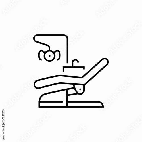 dentist armchair icon sign vector