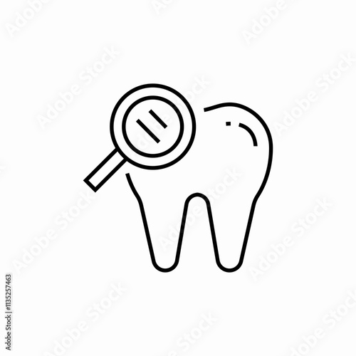 dentist tooth examination icon sign vector