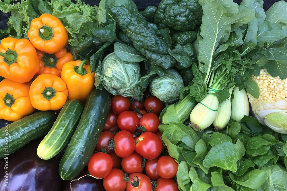 Frisches Gemüse auf einem Marktstand
Frisches Gemüse auf einem Marktstand