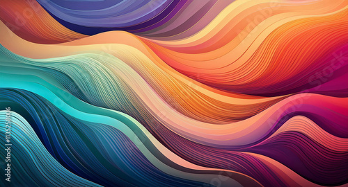 A dynamic background featuring smooth gradient meshes, with colors transitioning seamlessly