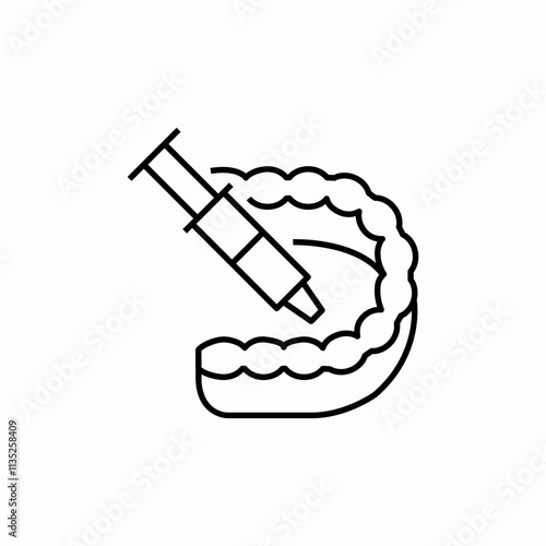 gum injection icon sign vector