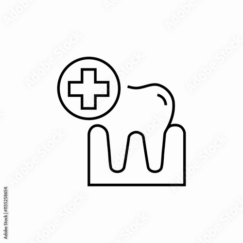 helathy tooth dentist icon sign vector