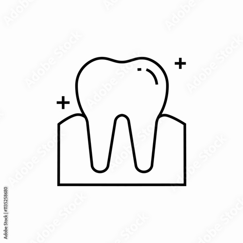 healthy tooth icon sign vector