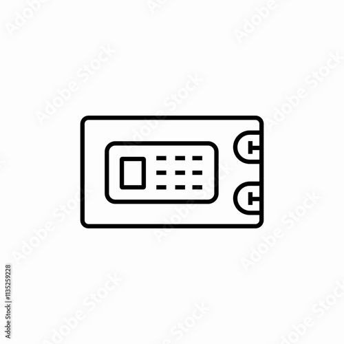 money safe icon sign vector