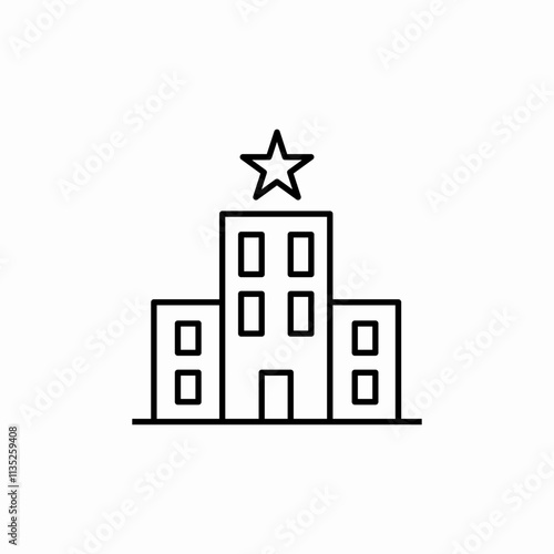 one star hotel icon sign vector