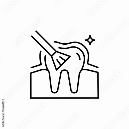 tooth cleaning icon sign vector