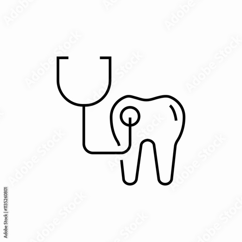 tooth examination icon sign vector