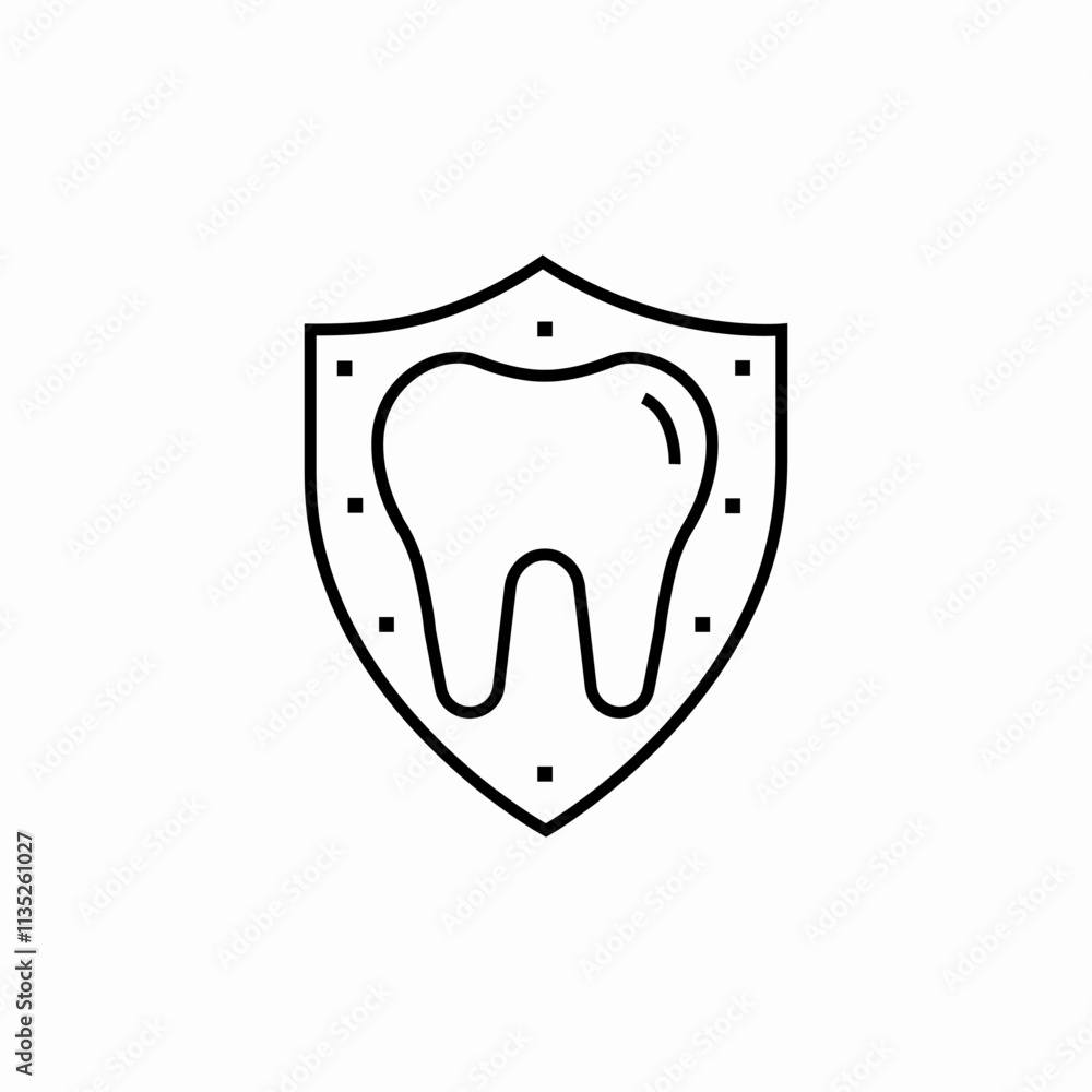 tooth protection icon sign vector tooth protection icon sign vector