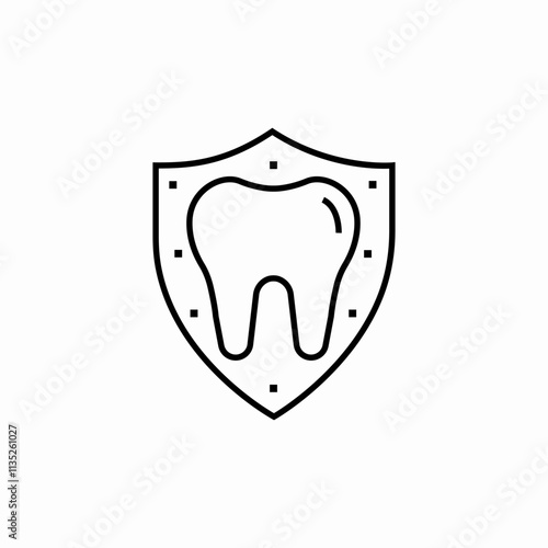 tooth protection icon sign vector