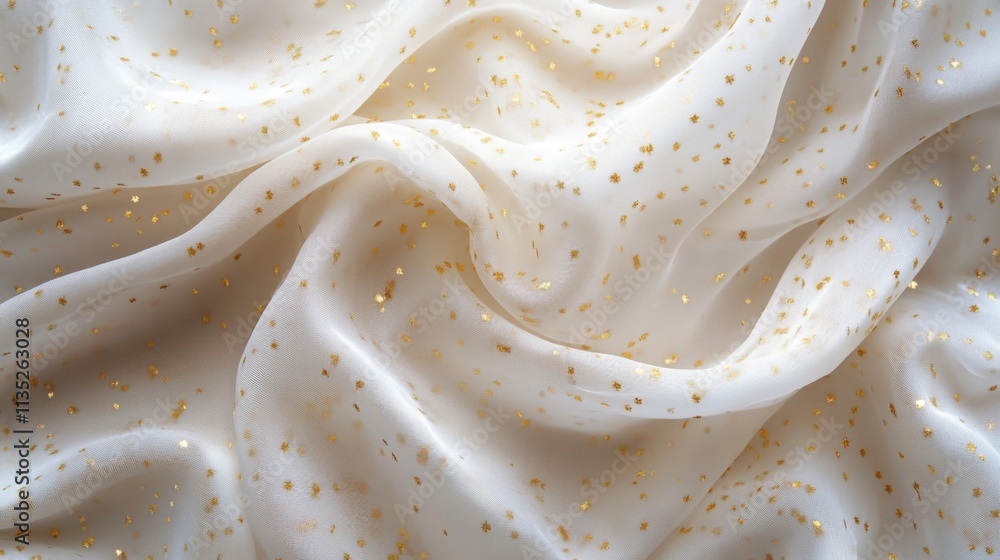 Elegant White Fabric with Gold Accents Elegant White Fabric with Gold Accents