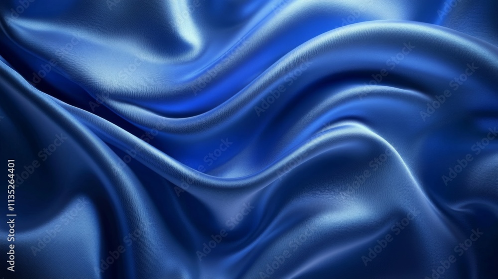 Obraz premium Luxurious Blue Silk Fabric