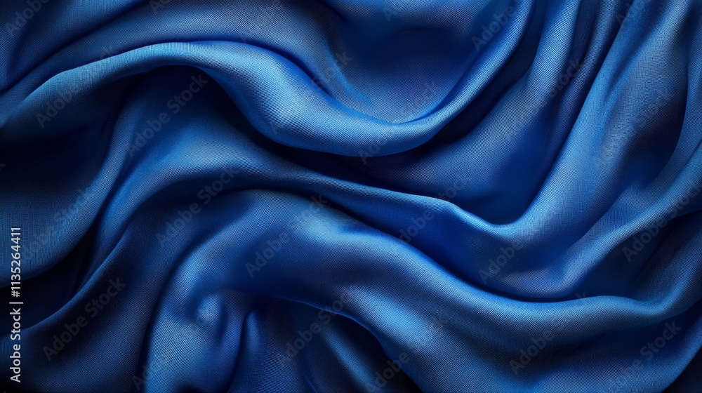 Fototapeta premium Luxurious Blue Fabric Texture