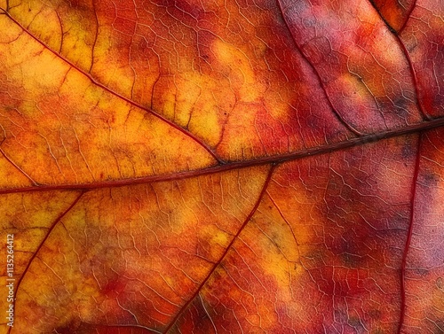 Shade of maple leaf in autumn with orange-red gradients photo