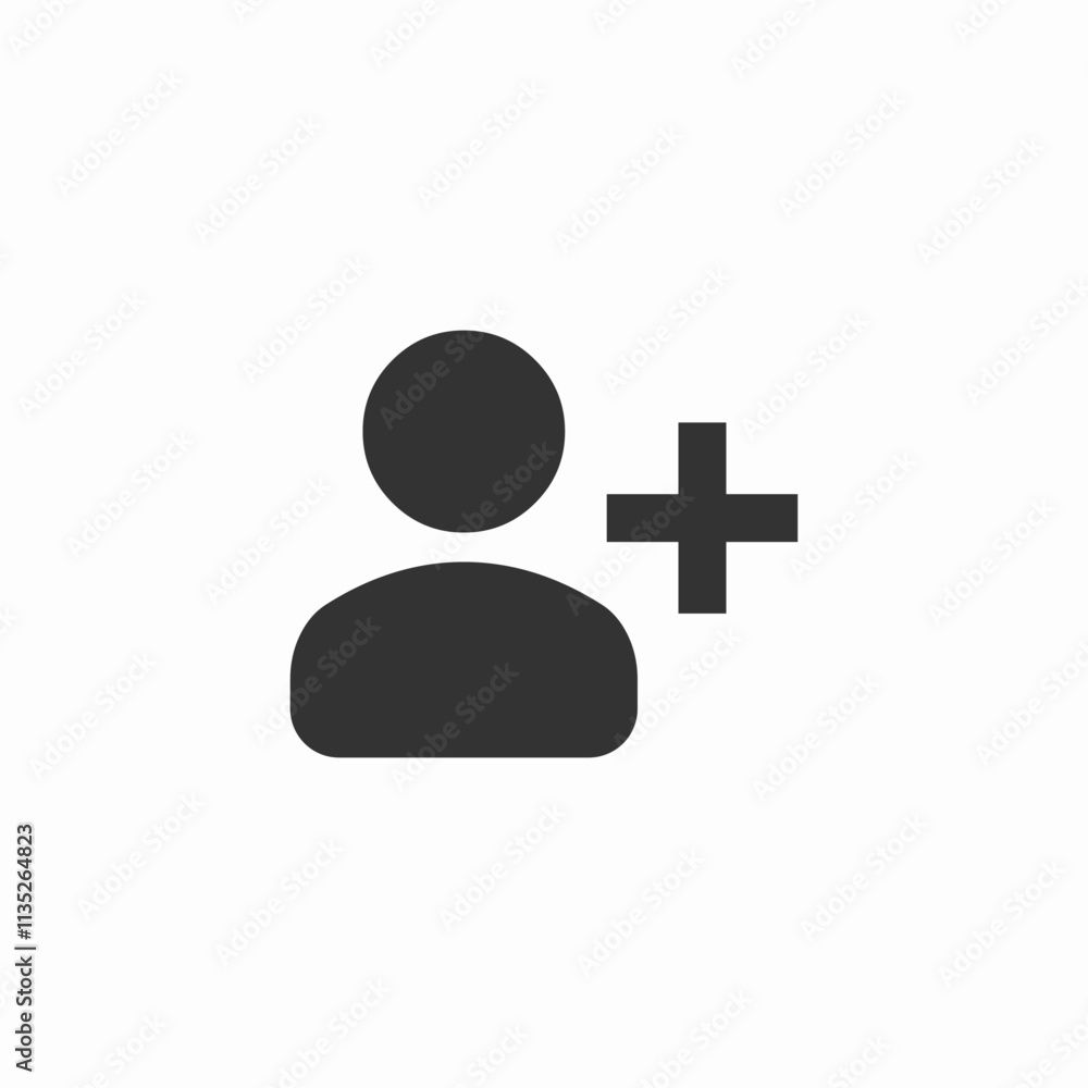 add member icon sign vector add member icon sign vector