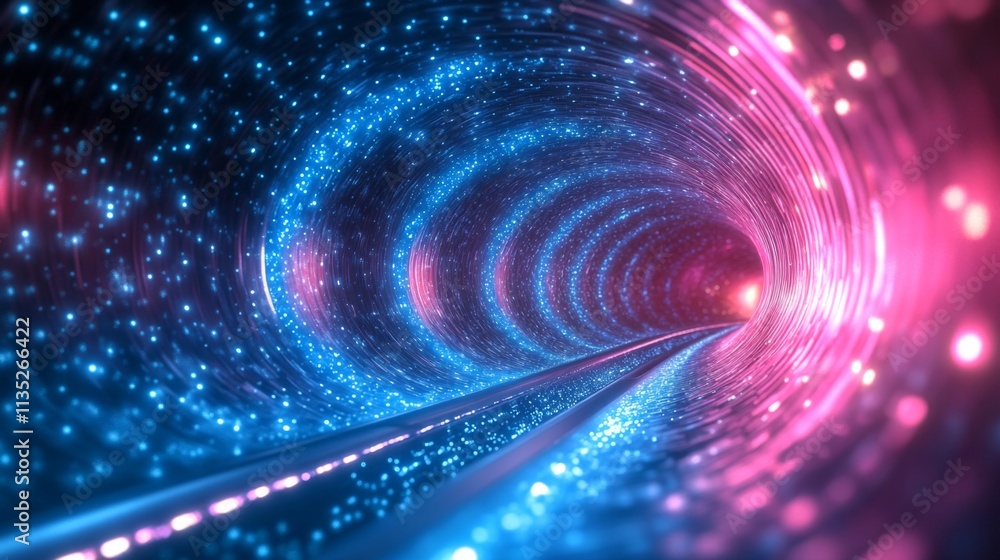 Futuristic Digital Tunnel Futuristic Digital Tunnel
