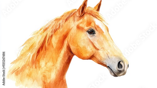 Wallpaper Mural Watercolor Horse Illustration Torontodigital.ca