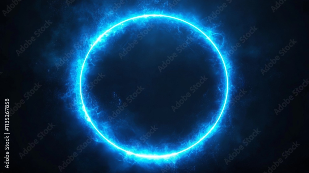 Fototapeta premium Abstract Neon Energy Circle