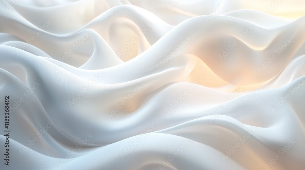 Ethereal White Fabric Waves Ethereal White Fabric Waves