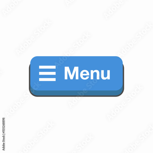 menu button icon sign vector photo