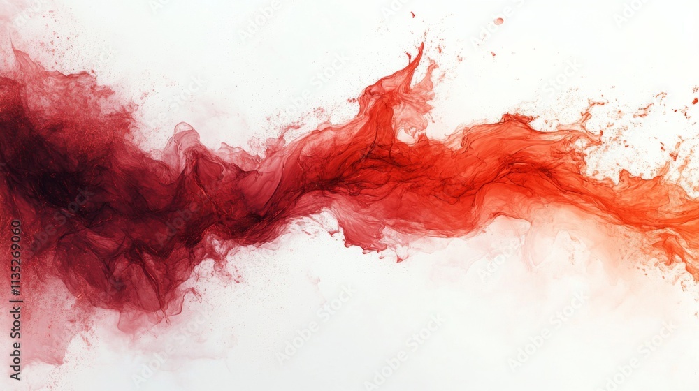 Abstract Red Ink Flow Abstract Red Ink Flow