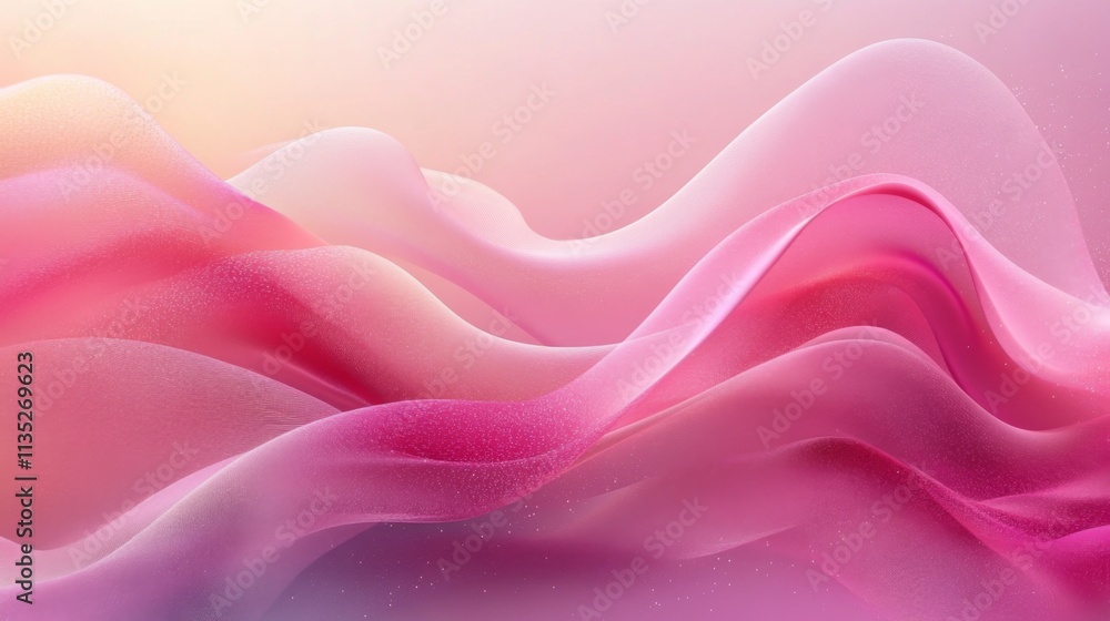 Obraz premium Dreamy Pink Abstract Waves