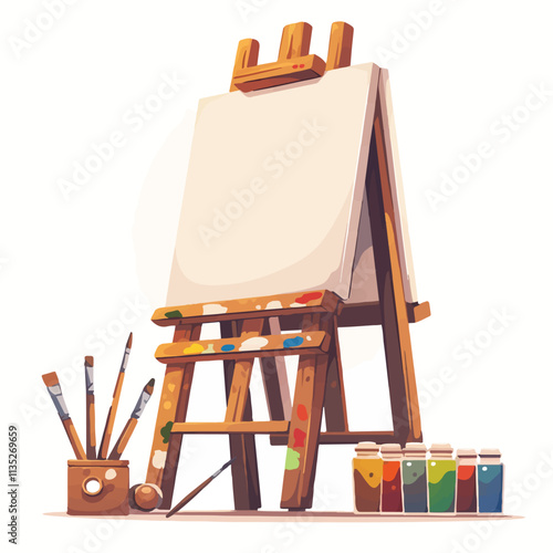 Canvas illustration, motion graphics in vector format