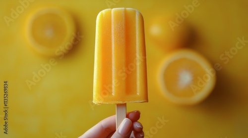 Enjoying a colorful ice cream treat in a warm setting under bright sunlight
